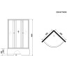 Душевая кабина Niagara Eco 80x80 E80/40/TN/BK