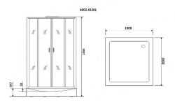 Душевая кабина Niagara Premium 100x100 NG-6002-01GQ