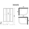 Душевая кабина Niagara Promo 90x80 L P90/80/40L/MT/BK