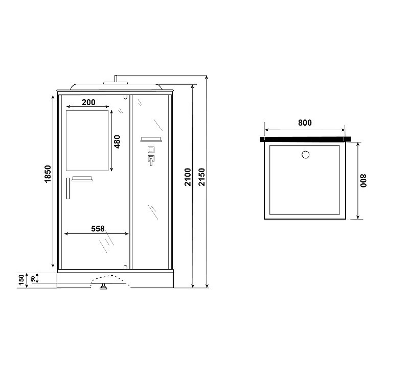 Душевая кабина Niagara Standart 80х80 ST80/15Q