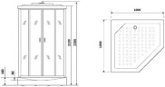 Душевая кабина Niagara Premium 100x100 NG-6902-01D Black