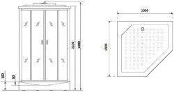 Душевая кабина Niagara Premium 100x100 NG-6902-01D Black