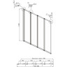 Шторка на ванну Ambassador Bath Screens 90х140 16041110L