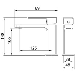 Смеситель для раковины Grossman Style 510.K35.05.210