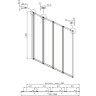 Шторка на ванну Ambassador Bath Screens 100х140 16041111L