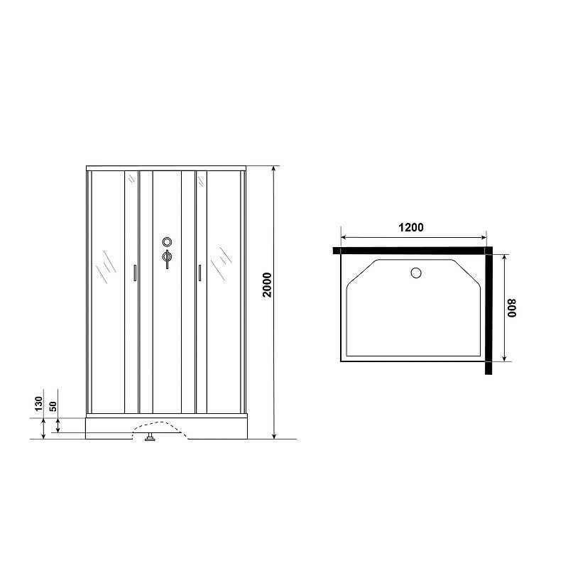 Душевая кабина Niagara Classic 120х80 NG-43285-14QBK