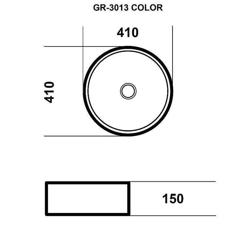 Раковина-чаша Grossman Color 40 GR-3013BM