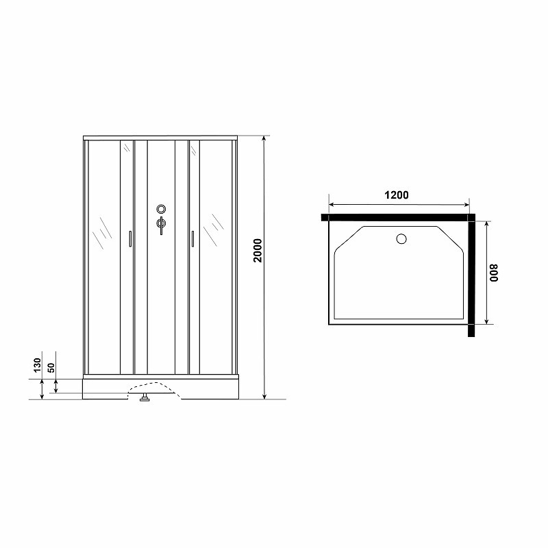 Душевая кабина Niagara Classic 120х80 NG-43285-14QBKG