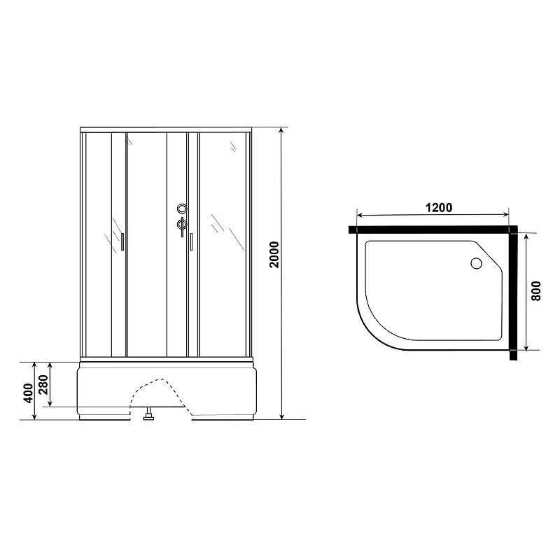 Душевая кабина Niagara Classic 120x80 NG-2310-14RBK