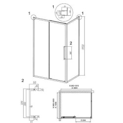 Душевой уголок Grossman Cosmo 100x100 120.K33.02.1010.10.00