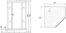 Душевая кабина Niagara Luxe 90x90 NG-7701DG