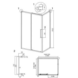 Душевой уголок Grossman Cosmo 100x100 L 120.K33.02.1010.10.02