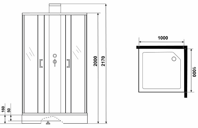 Душевая кабина Grossman Elegans 100x100 GR250Q