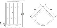 Душевая кабина Niagara Luxe 90x90 NG-7701G