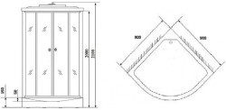 Душевая кабина Niagara Luxe 90x90 NG-7701G