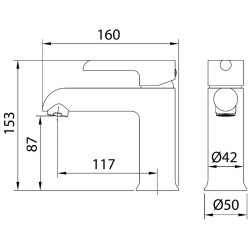 Смеситель для раковины Grossman Alba 510.K35.06.100/000