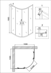 Душевой уголок Niagara Nova 100х100 NG-6407-08 GOLD
