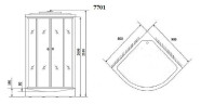 Душевая кабина Niagara Luxe 90x90 NG-7701W