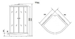 Душевая кабина Niagara Luxe 90x90 NG-7701W