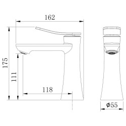 Смеситель для раковины Grossman Advans 510.K35.09.100