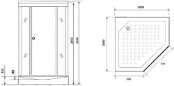 Душевая кабина Niagara Luxe 100x100 NG-7702DG