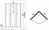 Душевая кабина Niagara Classic 100х100 NG-6702-14BKTG