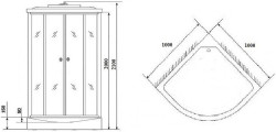 Душевая кабина Niagara Luxe 100x100 NG-7702G
