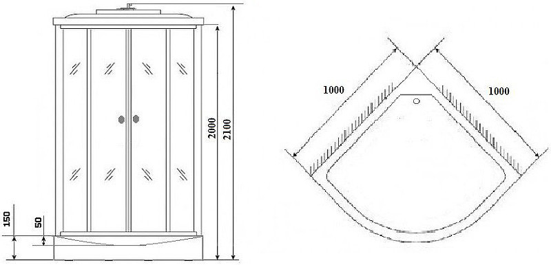 Душевая кабина Niagara Luxe 100x100 NG-7702W