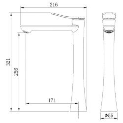 Смеситель для раковины Grossman Advans 520.K35.09.100