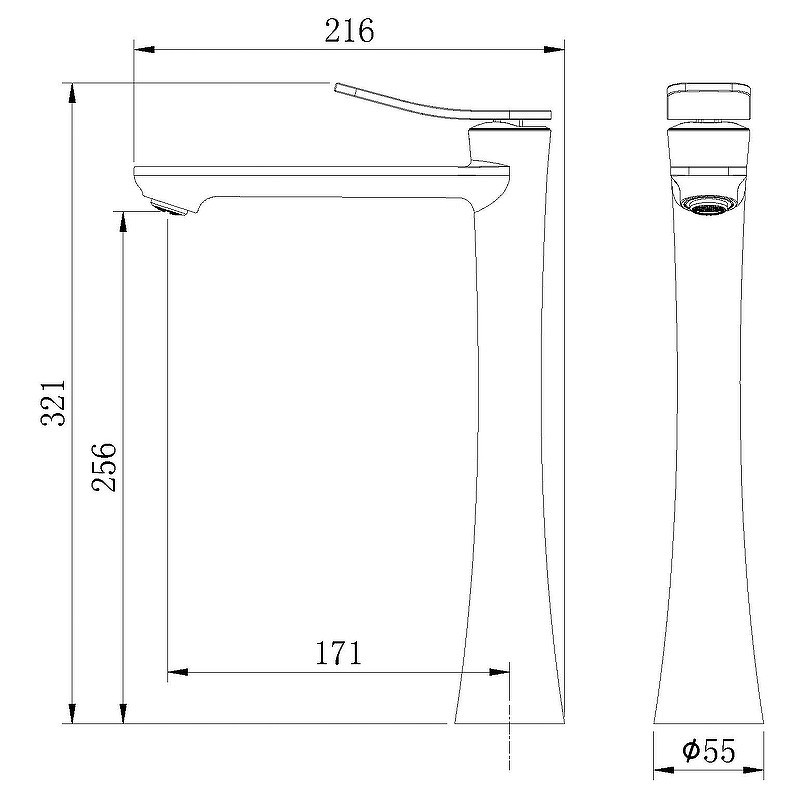 Смеситель для раковины Grossman Advans 520.K35.09.100