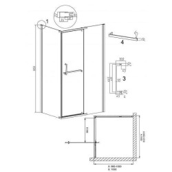 Душевой уголок Grossman Pragma 100x100 120.K33.03.1010.10.00